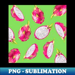 dragon fruit pattern bright lime green - summer fruits - instant sublimation digital download - add a festive touch to every day