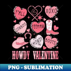 howdy valentine cowgirl - creative sublimation png download - stunning sublimation graphics