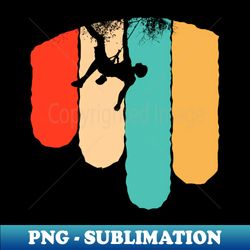 retro rock climbing vintage climber - exclusive png sublimation download - fashionable and fearless