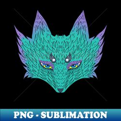 fox - retro png sublimation digital download - bring your designs to life