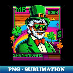 back to green leprechaun journey - retro png sublimation digital download - enhance your apparel with stunning detail
