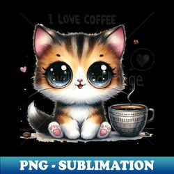 cat of love and cat love coffeine - aesthetic sublimation digital file - enhance your apparel with stunning detail