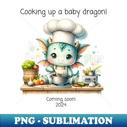 pregnancy baby announcement 2024 year of the dragon - artistic sublimation digital file