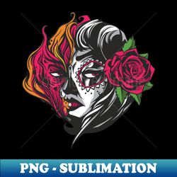 beautiful mexican fire girl - decorative sublimation png file