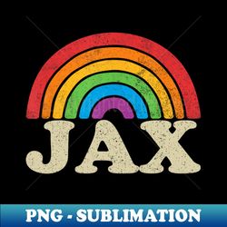 jax - retro rainbow flag vintage-style - decorative sublimation png file