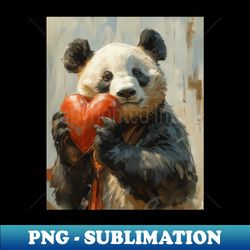 i love you beary much panda edition 2 - instant sublimation digital download
