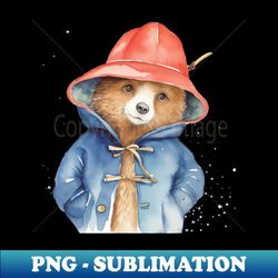 paddington bear watercolour illustration - exclusive png sublimation download
