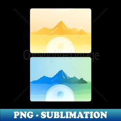 mountain landscape geometric art - stylish sublimation digital download