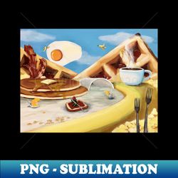 breakfast landscape - instant sublimation digital download