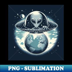 grey aliens in a ufo - high-resolution png sublimation file