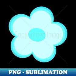 ice blue flower - elegant sublimation png download