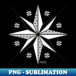 star of fanor white - png transparent sublimation design