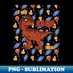 t-rex rawr treat - halloween dinosaur sticker - creative sublimation png download