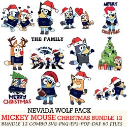 iowa hawkeyes bundle 12 zip bluey christmas cut files,for cricut,svg eps png dxf,instant download