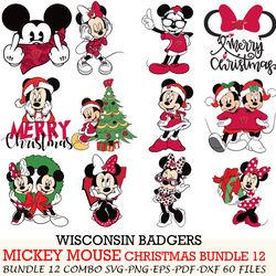 louisiana tech bulldogs bundle 12 zip mickey christmas cut files,svg eps png dxf,instant download,digital download