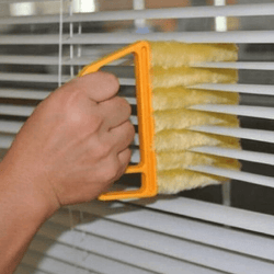 1pc, washable window cleaning brushes with microfibers for effortless dust collection and blinds cleaning - window clean