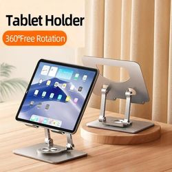 rotatable tablet stand, universal tablet holder desktop folding, foldable min laptop tablet, portable laptop stand gift