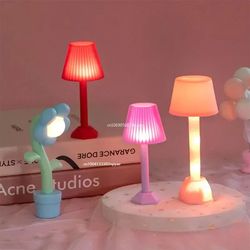 dollhouse miniature led night light, mushroom table lamp, home decor table lamp led light, doll house accessories decor