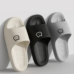 summer slippers bathroom platform non-slip, home bear cartoon flip flops beach women slipper sandals slider sandals