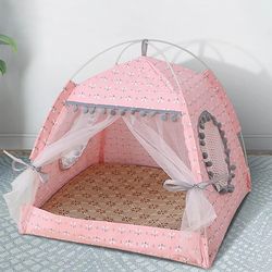 cat tent bed pet products the general teepee closed cozy hammock with floors cat house pet small dog house accessories p