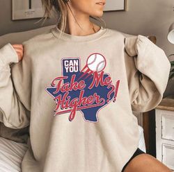 texas ranger crewneck sweatshirt, vintage texas baseball sweatshirt, texas baseball hoodie, take me higher sweater