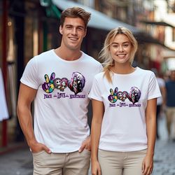 Peace Love Night Mare Valentines Day Shirt, Night Mare Before Christmas Jack And Sally Love Valentine Sweatshirt, Love B