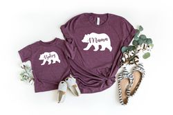 mama bear baby bear, mama baby shirts, mommy and me shirt set, new mama shirts, mommy gift set