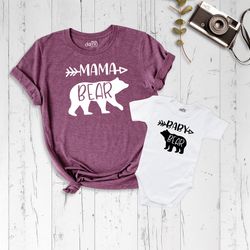 mama bear shirt, baby bear shirt, mothers day gift shirt, family bear matching shirt, mommy and me shirt, sister bear sh