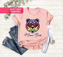 mama bear shirt, animal nature lover shirt, cute mama bear shirt, bear shirt, mama bear gift, mama bear tshirt, mom life