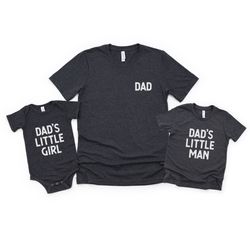 dad and little man, dad and daddys girl matching shirt set, dad and little man shirts, fathers day matching shirts, fath