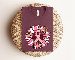 cancer sunflower shirt, cancer awareness shirt, cancer family support shirt, pink ribbon shirt, cancer fighter shirt, pi
