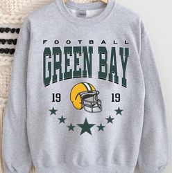 Vintage Green Bay Packers Football Sweatshirt Football Fan Gifts Green Bay Football Crewneck, Football Sweatshirt
