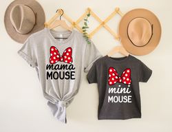 Disney Family Shirt,Red Bow Matching Mama  Mini Mouse Shirt,Mama Mouse Shirt,Mini Mouse T-Shirt,Funny Mom Gifts,Disney F