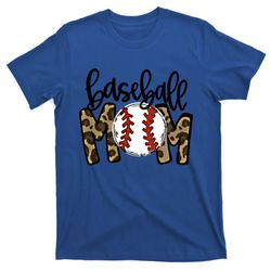 leopard baseball mom game day baseball season mothers day great gift t-shirt