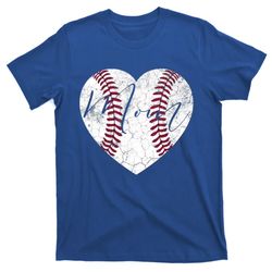 heart mom mothers day christmas baseball softball gift t-shirt