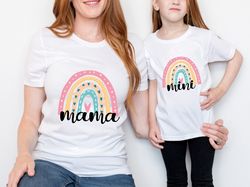 rainbow mama mini matching t shirt mothers day gift rainbow matching shirt mum and me matching shirt mummy and kids shir