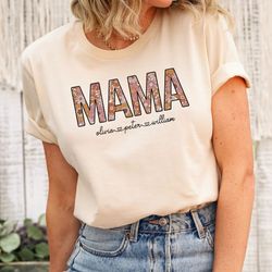 Floral Personalized Mama shirt, Mothers Day Shirt, Mom shirt with kids names, Custom Mom Shirt, Mothers Day Gift,Mom Gif