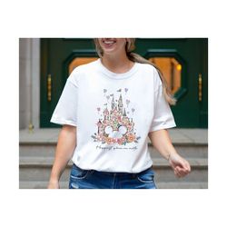 floral castle shirt, trip shirt, spring vibes shirt, summer vacation shirt, floralspringshirt 1, disney girl trip, micke