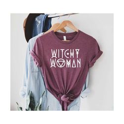 witchy woman graphic quote tshirt, shortsleeved cotton halloween witchcraft magic tee in various colors ,wiccan shirt, g