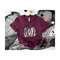 watercolor pumpkin tshirt, colorful pumpkin shirt, watercolor pumpkins, halloween shirt, autumn shirt, cute fall shirt,