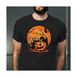 halloween scary pumpkin shirt, cat lovers, night shirt, cat murder halloween tshirt, funny halloween tshirt, black cats