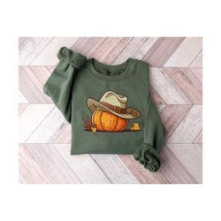 western pumpkin halloween sweatshirt, halloween shirts, spooky season shirt, spooky western shirt, cowgirl, fall ghost s