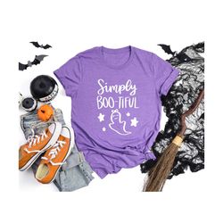 halloween shirt, simply bootiful, funny halloween shirt, ghost shirt, halloween boo shirt, gift for her, mom halloween s