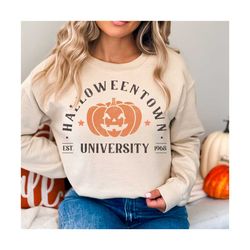 pumpkin halloween shirt, vintage halloween sweatshirt, comfort colors halloweentown sweatshirt, oversized tee shirt for