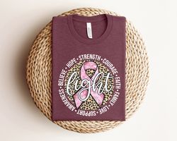 hope strength courage faith shirt, cancer awareness, cancer family support, pink ribbon shirt, cancer fighter shirt, pin