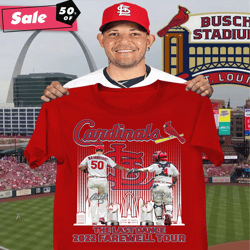 2022 st louis cardinals the last dance farewell tour waino yadi signatures unisex t-shirt