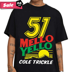 51 mello yello cole trickle days of thunder retro nascar car racing unisex t-shirt