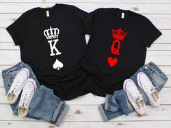King and Queen Shirt, Wedding Party Shirts, Couples Shirts, King Queen Shirt , Honeymoon Shirts, His and Hers, Matching