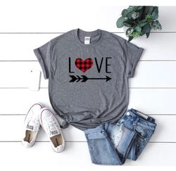 valentines day outfit - buffalo plaid valentines day shirt - buffalo plaid heart shirt - valentines day gift - gift for