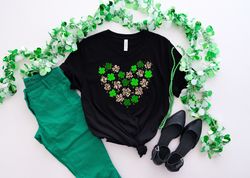 leopard shamrock shirt, st patricks day shirt, patricks shamrock shirt, leopard st patricks day shirt, leopard heart shi